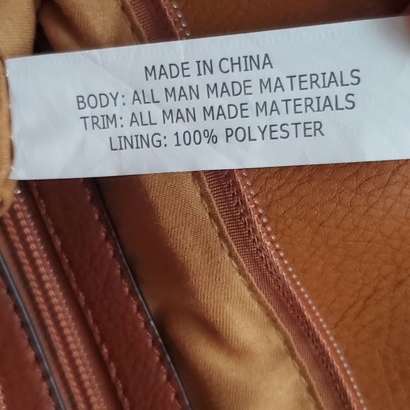 Clarks Handbag Purse 2 tone brown Faux Leather - Picture 7 of 7